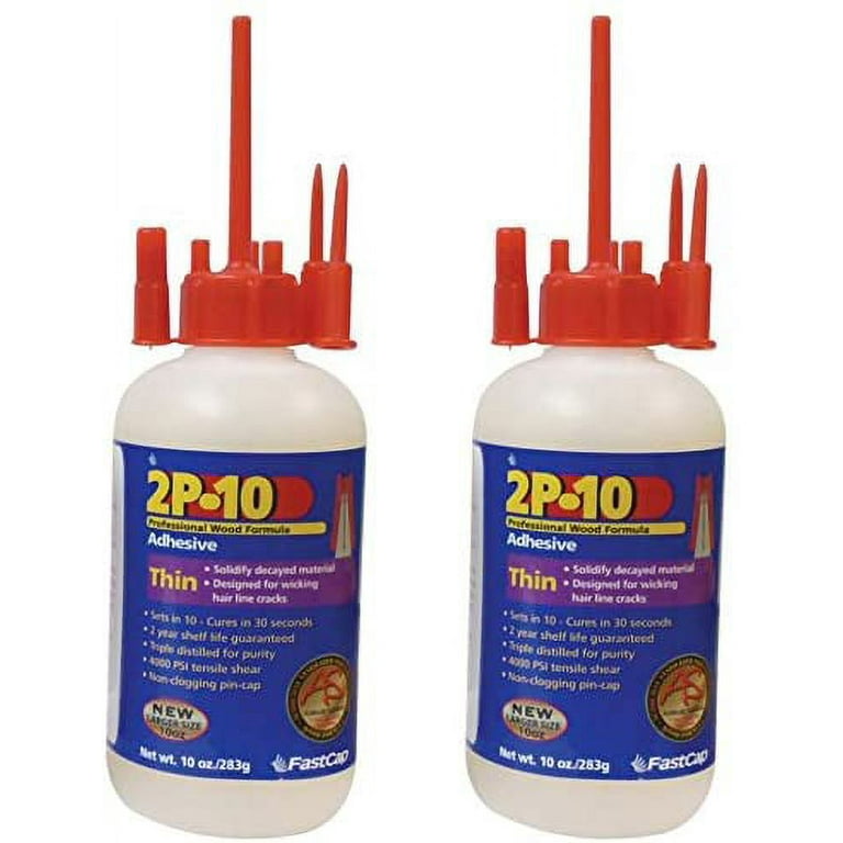 FastCap 2P-10 Professional Thin 10 oz Wood Formula Super Glue Adhesive,  2-Pack