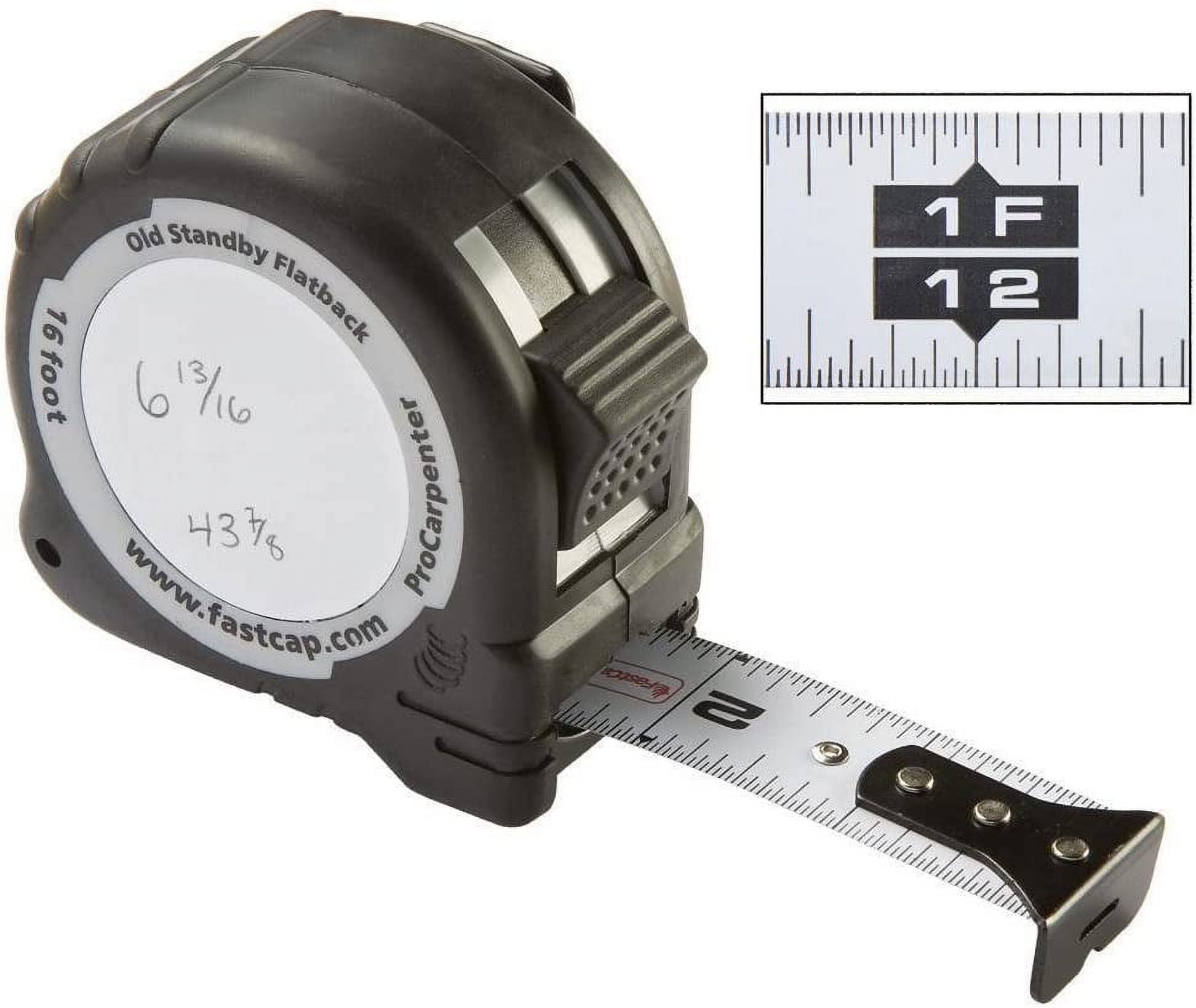 FastCap PSFLAT16 16Feet Old Standby Standard Flatback Tape Measure