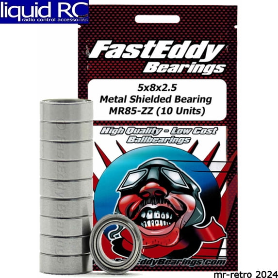 FastEddy 243 5x8x2.5mm Metal Shielded Bearing Mr85-Zz 10