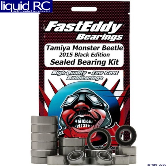 FastEddy Tamiya Monster Beetle 2015 Black Edition Rubber Sealed Bearing TFE6678