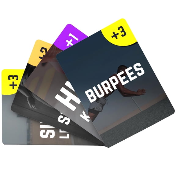 FastFit Beast Mode Workout Cards for Women & Men - Body Weight Exercise Cards with Advanced Movements, Higher Reps and Wildcards - HIIT Training Game - 120 Fitness Cards Deck for Circuit Training