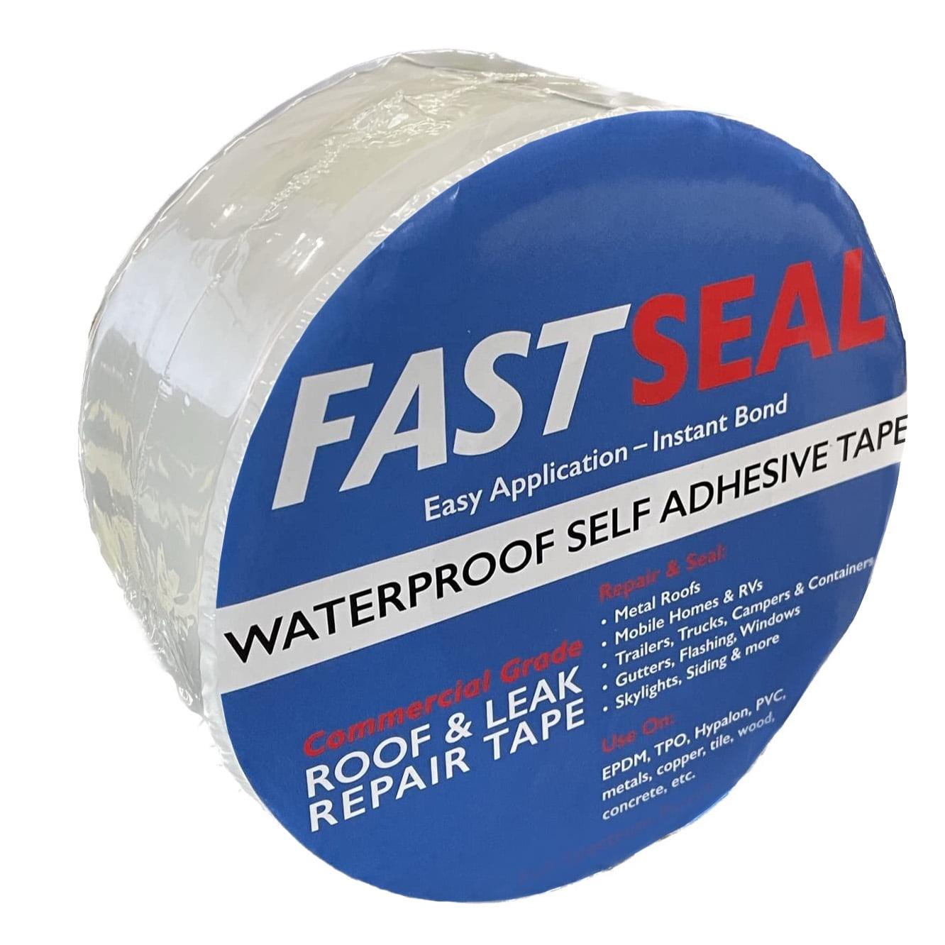 FastSeal RV Roof Tape White, 3" x 50' White RV Tape, RV Sealant Tape