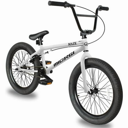 FastTackle Maze 20-Inch BMX Bicycle, White
