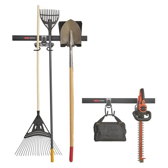 FastTrack Garage Storage System Tool Hanging Kit, Wall Mount Holder for Garden Lawn Tools/Garage/Home Organization