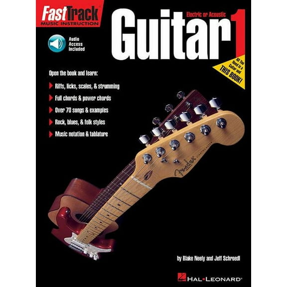 Fasttrack Guitar Method Book 1 Beginner Guitar Instruction for Electric and Acoustic with Online Audio, (Paperback)