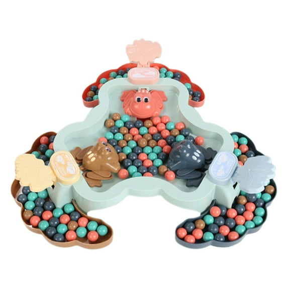 FastXams Classic Interactive Kids Board Games-Educational Relieve Stress Game of Quick Bead Toy,Children's Preschool Desktop Toy,Frog Eating Beads Game Motor Training Toy for Kid Adult 2 to 4 Play