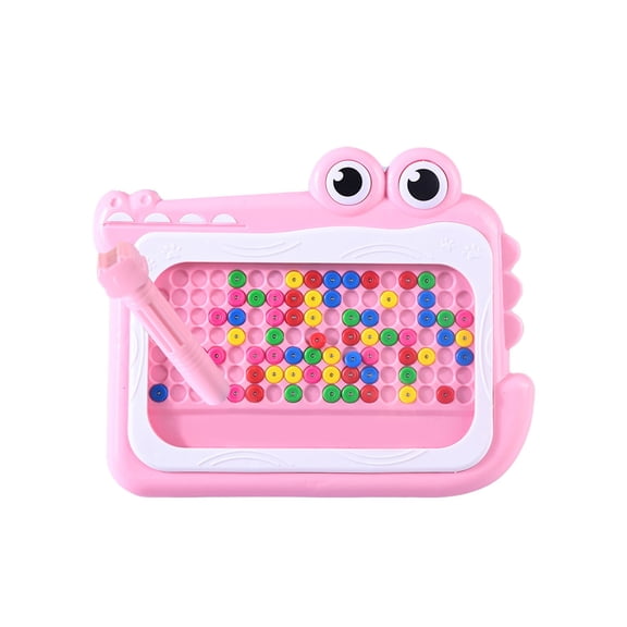FastXams MonTessori Toys Magnetic Dots Board for Toddlers, Magnetic Drawing Board for Kids, Magnetic Dot Art with Magnetic Pen, Montessori Preschool Education Travel Toys Age 2-8 Years Old