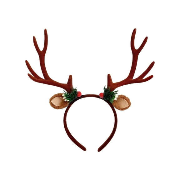 FastXmas 11x9.8" Christmas Hair Bands,Deer Antlers-headband, Reindeer Antlers Headband, Christmas Headbands for Women,Durable HairBand Decorations, Fashion Hairband for Adult Makeup Face Washing