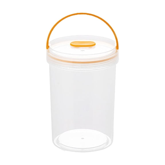 FastXmas 1L Round Clear Airtight Food Storage Containers With Lid, Food and Snacks Storage Bottle, Kitchen Pantry Organization Portable Leakproof Organizer For Home Kitchen Bedroom Use