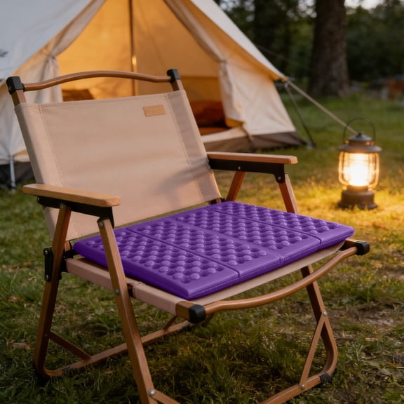 FastXmas 1Pc Camping Portable Foam Seat Pad, Four Fold Cushion, Foldable Waterproof Sitting Mat for Outdoor,Portable Damp Proof Picnic Mat Seat Cushion(10.8*15.1 Inch)