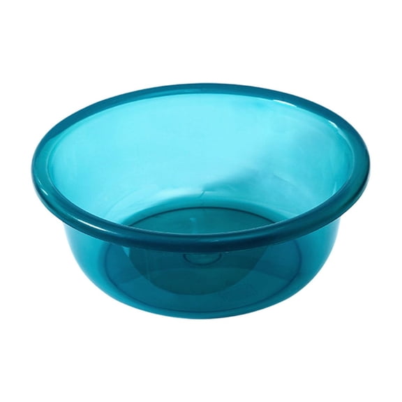 FastXmas 1pc Round Plastic Wash Basin, Thickened Washbasin Stackable Camping Dishpan, Portable Vegetable Fruit Dish Tub for Face Cleansing, Home Kitchen Sink Outdoor Indoor(8.3*4 Inch)