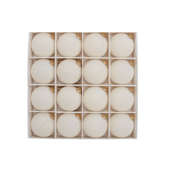 FastXmas 2.4 Inch Velvet Christmas Balls Ornaments,16 Pcs Set Flocked Christmas Tree Ball Decor,Foam and Velvet Xmas Balls Decorative Hanging Docorations for Christmas Tree Wedding,Party,Home Decor