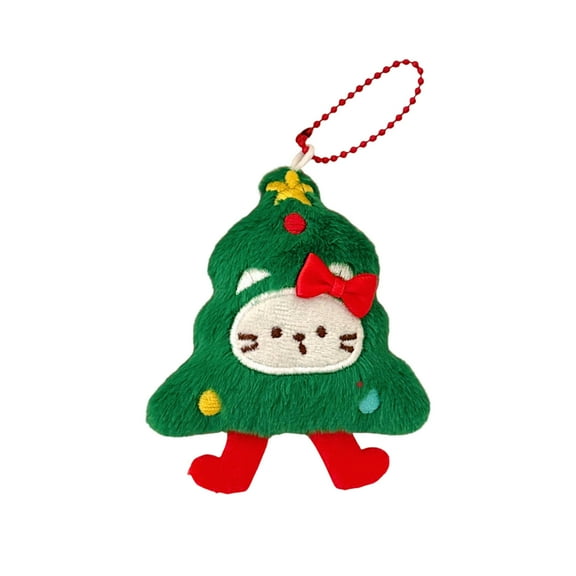 FastXmas 2.9x3.7 Inch Christmas Key Chain Decoration,Cute Reinnder,Snowman,Santa Claus,Pine-Tree Shape Doll,Christmas Stuffed Toy Ornaments Versatile Bag And Keyring for Key Chain Decor Accessories