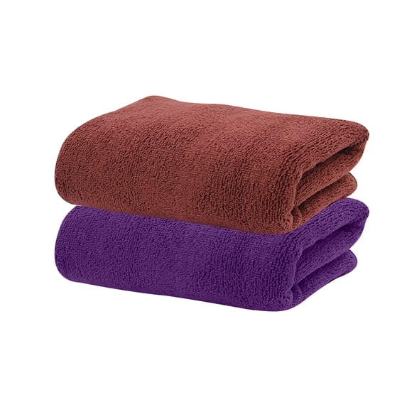 FastXmas 2 Pcs Microfiber Bath Towels, 14"x30" Soft Lightweight Solid Color Sport Towels, Highly Absorbent and Quick Dry Shower Towels Lint Free Compact Travel Towel for Bathroom Beach Pool Spa Gym