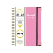 FastXmas 2024-2025 Weekly & Monthly Planner, Hardcover A5 Schedule Book with Separate Pages, Spiral Binder Appointment Organizer with Elastic Closure Increase Productivity Notebook for Student Adult