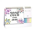 thumbnail image 1 of FastXmas 2026 New Year Desk Calendar,Multifunctional Standing Flip 12 Month Desk Calendar, Highlight Holidays,Thick Paper Planning Calendar with Pocket for Each Month & Memo Pad & Sticky Notes, 1 of 4