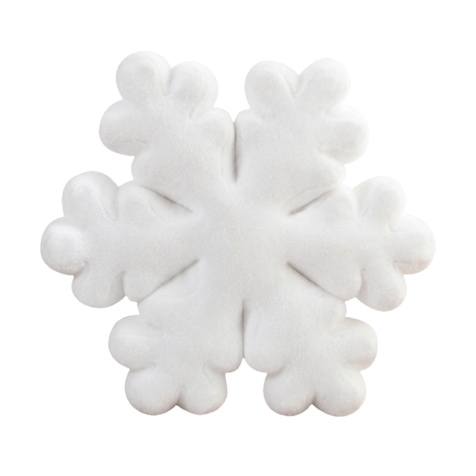 FastXmas 23.6 Inches Christmas Snowflake Throw Pillow Decoration,Christmas Snowflake Shaped Decorative Pillow For Sofa Couch Bed Ornament,Velvet Lumbar Support Cushion For Office Chair Car Seat