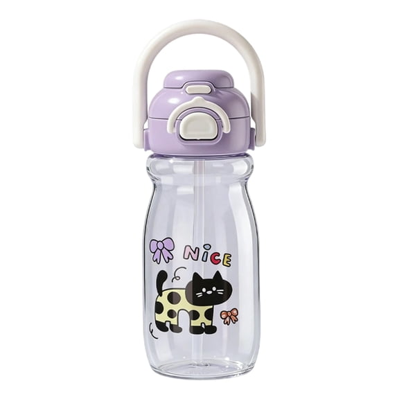FastXmas 23.7oz Clear Bottle, 2-in-1 Lid with Push-Button Spout and Quick-Flip Straw, Leakproof, Car Cupholder Friendly, Stainless Steel for Gym, Office, Travel and Home