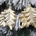thumbnail image 1 of FastXmas 2Pcs Christmas Tree Leaves Hanging Ornaments Set, 3.4 x 4 Inch Glitter Heteromorphic Leaves Christmas Tree Decorations,Plastic Shatterproof Leaves Pendants for Xmas Tree,Wreath,Wedding Decor, 1 of 7