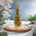 thumbnail image 1 of FastXmas 3.14*7.8" Christmas Tree Tabletop Decorations Brush-like Branches Winter Snow Wood Ornament Small Tabletop Ornament Wood Stand Xmas tree Centerpiece for Home Office Party Holiday Desk Decor, 1 of 6