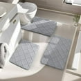 thumbnail image 1 of FastXmas 3 PCS Bathroom Rugs Mat, Memory Foam Shower Rugs, Bathroom Mats Sets, Non Slip Water Absorbent Washable Bath Rugs for Sink, Toilet and Floor Decoartion(), 1 of 7