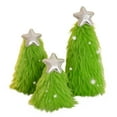 thumbnail image 1 of FastXmas 3Pcs Green Furry Christmas Trees Tabletop Decor Green Christmas Tree Centerpiece Plush Christmas Tabletop Plush Christmas Tree Fluffy Pine Tree Decor for Holiday Table Home Brithday Xmas Day, 1 of 5