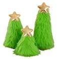 thumbnail image 1 of FastXmas 3Pcs Green Furry Christmas Trees Tabletop Decor Green Christmas Tree Centerpiece Plush Christmas Tabletop Plush Christmas Tree Fluffy Pine Tree Decor for Holiday Table Home Brithday Xmas Day, 1 of 4