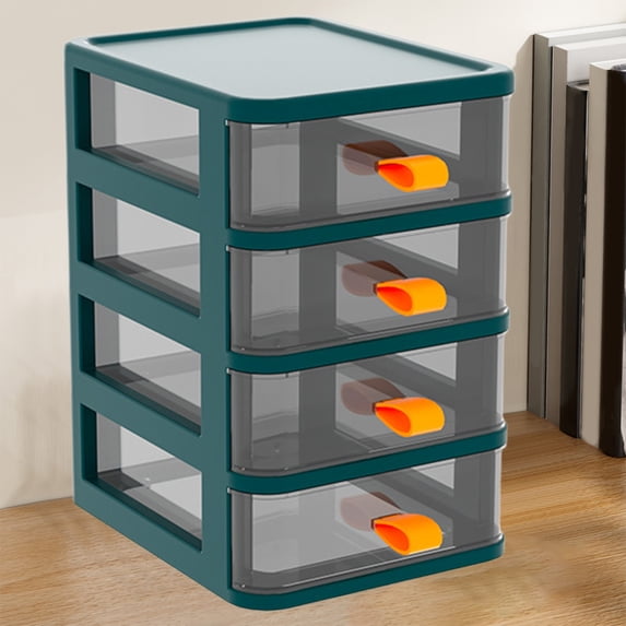 FastXmas 4 Drawer Storage Drawers and Personal Organizer, Heavy-Duty Polypropylene Containers for Storing Arts, Crafts, Sewing Accessories, Stationary,T-Shirt Vinyl and Office Suppiles(5.3*6.7*8.9In)