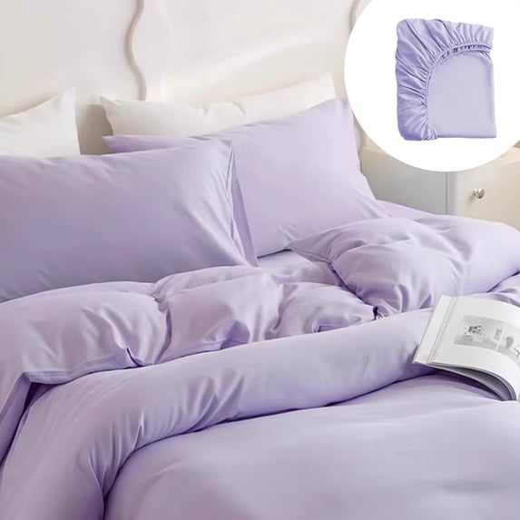 FastXmas 4 PCS King Size Disposable Bed Sheet Set, 90"x90" Disposable Fitted Bed Sheet for Hotel Disposable Sheet with 1 Quilt Cover and 2 Pillowcase for Travel Business Trip Spa Hotel
