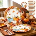 thumbnail image 1 of FastXmas 40Pcs Fall Paper Plates, 9 Inch Disposable Pumpkin Theme Plates Tableware for Autumn Thanksgiving Halloween Party Table Decoration, 1 of 6
