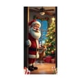 thumbnail image 1 of FastXmas 5.9 x 2.9 Feet Christmas Door Covers Curtain Decoration,Christmas Winter Nylon,Spandex Door Covers,Large Santa Pine-Tree Snowman Patten Door Case Ornament for Winter,Door,Home Decoration, 1 of 5