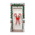thumbnail image 1 of FastXmas 71 x 35 Inch Christmas Door Cover Ornaments Snowman Bows Garland Background Door Hanging Banner Christmas Decor for Winter Holiday Christmas Eve New Year Home Party Decoration Door Covers, 1 of 6