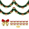 thumbnail image 1 of FastXmas 79" Christmas Tinsel Garland with 12 Pcs Bows Decorations,Plastic Foil Tinsel Garland with Bows Hanging Ornaments,Imitations Pine Garland for Christmas Tree,Holiday,Birthday,Party,Yard Decor, 1 of 5