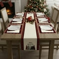 thumbnail image 1 of FastXmas 7Pcs Christmas Table Runners Placemats,Merry Christmas Red and White Snowflake Table Runner Reindeer Snowflake Xmas Tree Table Mat Set for Xmas,Winter Holiday,New Year Table,Camping Decor, 1 of 6