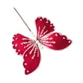 thumbnail image 1 of FastXmas 8.6*5.1" Glitter Butterfly Decorations Christmas Tree Butterfly Ornaments Xmas Tree Simulation Fabric Butterflies Ornaments Realistic Christmas Decor for Xmas Tree Holiday Party Outdoor, 1 of 6