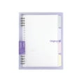 thumbnail image 1 of Lksixu 8 Ring Binder Notebook, Frosted PVC Softcover A5 Lined Writing Notebook with Tabs, Refillable 120 Pages Thicken Ruled Paper Loose Leaf Journal Notepad Office Supplies for Work Travel, 1 of 9