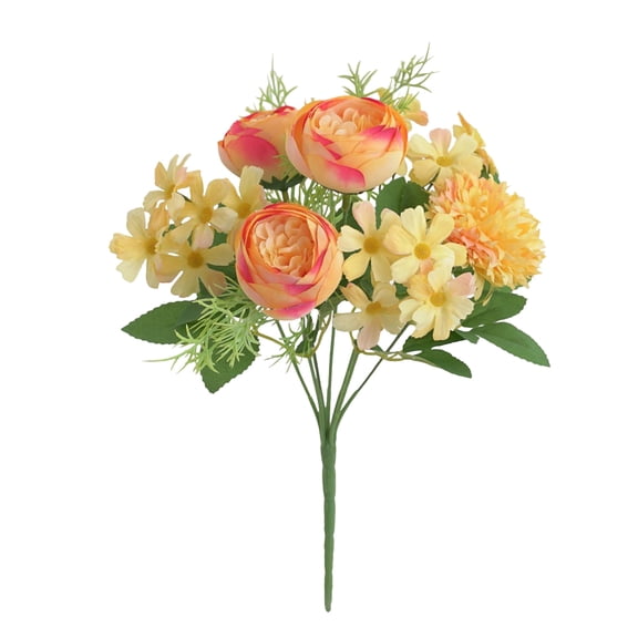 FastXmas Artificial Bouquet Flower Decor, Realistic Steam and Flowers, Durable Plastic Flwoers for Dining Table Centerpiece Decor, Table Centerpieces Decor(Contains Various Flowers )