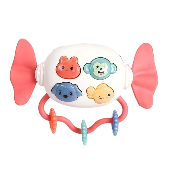 FastXmas Baby Toys 6-12 Months Infant Toy Set of Candy Rattle Teething Toys for Babies 2-in-1 Sensory Development Tray Toy Baby Gifts for Boys Girls