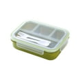 thumbnail image 1 of FastXmas Bento Box Adult, 4-Compartment Lunch Box with Utensils & Sauce Jar, Reusable Plastic Snack Food Container BPA-Free Leak-Proof Meal Prep Container Microwave & Dishwasher Safe for Office, 1 of 9