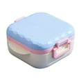 thumbnail image 1 of FastXmas Bento Box Adult, Cute Design 3 Compartments Plastic Lunch Box with Utensil Set, BPA-Free Leak-Proof Food Container Reusable Meal Prep Container Microwave Safe for Office Travel, 1 of 9