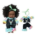 thumbnail image 1 of FastXmas Black Baby Doll for Girl, Simulation African American Black Doll with Dress, Reborn Realistic Baby Doll for Kids Aged 1 2 3 4 5, Small Silicone Black Doll Toy with Curly Hair for Birthday, 1 of 6