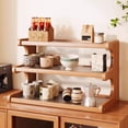 thumbnail image 1 of FastXmas Shelf Three Layer helf 11.8x7.8x12.2 Inch Suitable For helf Khaki Desktop Shelf Durable and Idea Design Shelf for Office Bedroom Home Storage Shelf Dormitory Rack, 1 of 7