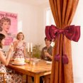 thumbnail image 1 of FastXmas Bow Curtain Decoration, Tiebacks Velvet Red Bow Curtain Buckle with Rope Decorative Bowknot Ornaments for Home Window Bathroom Holiday Wedding Valentine Birthday Decor(7.8"x6.3"), 1 of 6
