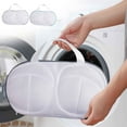 thumbnail image 1 of FastXmas Bra Washing Bags for Laundry Mesh Women Antideformation Underwear Washing Bags with Handle and Zipper Bra laundry Bag for Washing Machine (12.8*8.3 In, A to C Cups), 1 of 3