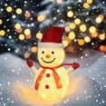 thumbnail image 1 of FastXmas Bright Christmas Snowman Decorations, 11.8 x 27.5" Lighted Snowman with Red Hat, Christmas Cute Snowman Ornament with Metal Stand for Indoor Outdoor Xmas Garden Yard Home Party Decor, 1 of 4