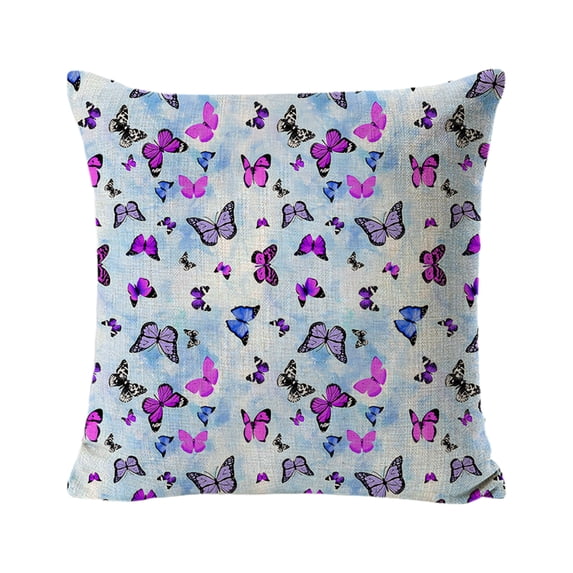 FastXmas Butterfly 3D Visual Pillow Case,Three-dimensional Effect Pillowcase Christmas Pillow Cover Festival Decoration Sofa Decoration,Artificial Pillowcase for Bedroom Home Sofa Decor 17.7 x 17.7"