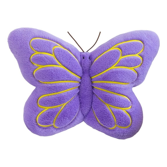 FastXmas Butterfly Throw Pillow, Velvet Butterfly Decorative Cushion with Lace Trim, Glitter Velvet Stuffed Pillow for Sofa Couch Living Room Bed,Home Garden Decor