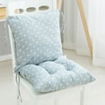 thumbnail image 1 of FastXmas Chair Cushion, 15.7"x15.7" Blue Star Pattern Seat Cushion with Backrest, Non-Slip Soft Comfy Cotton Filled Office Chair Cushion with Ties Pain Relief Lumbar Pillow for Gamer Chair, 1 of 8
