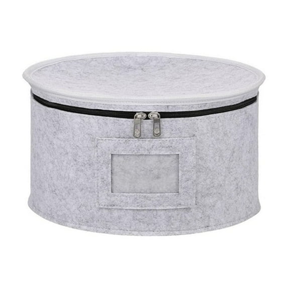 FastXmas China Storage Containers, Sturdy Quilted Plate Storage, Plate Organizer with Zipper, Moving Boxes with Labeled Pockets Storage Bags for Dishes, Cups, Mugs and Stemware(8.5 x 6.1 Inch)