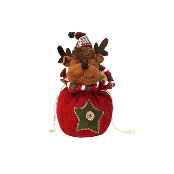 FastXmas Christmas Apples Gift Doll Bag,3.5 x 10.2 Inch Christmas Eve Apples Packaging Box, Embroidery Creatives Drawstring Candy Bag, Suitable For Christmas Holiday Party Gift Bag,Warpping